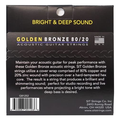 S.I.T. String Gb1252 Light 80/20 Bronze Acoustic Guitar String