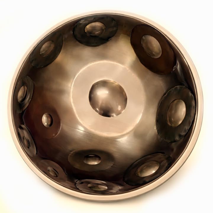 Chirp Handpans Professional Series  D Hijaz Handpan For Sound Healers  Handcrafted 1.2 Mm Stainless Steel Handpan For Meditati