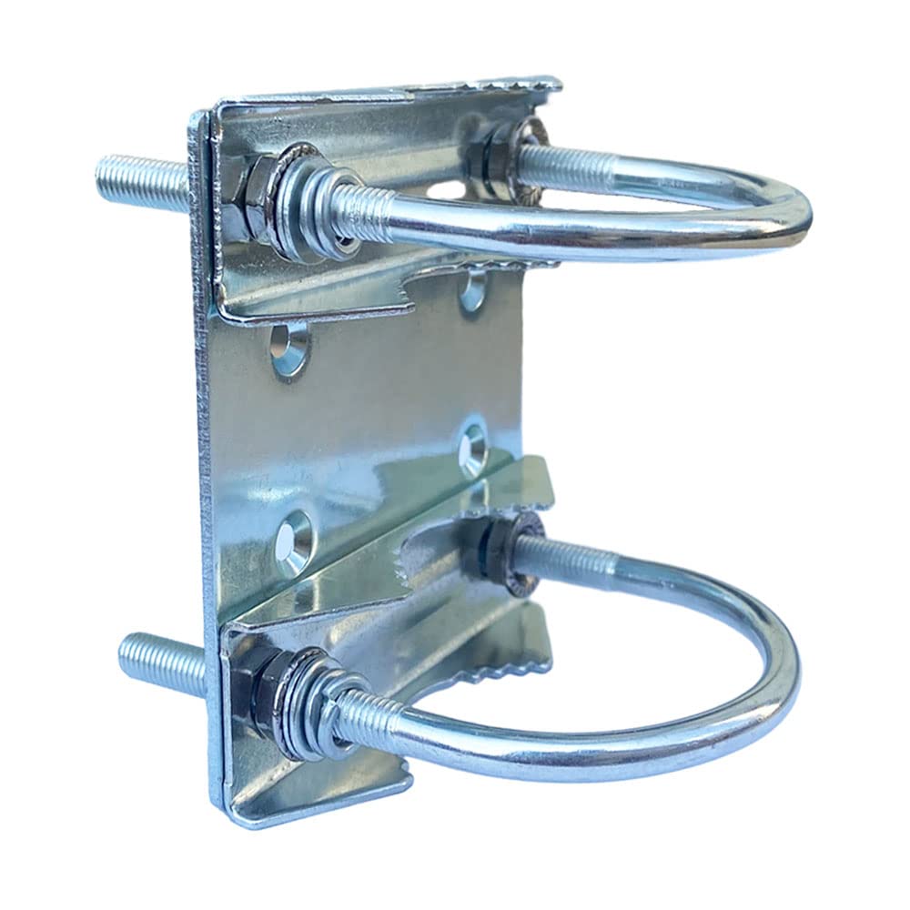 Fanrte U Bracket For Starlink Dish Pipe Adapter Mount Vertical Installation, Universal U Bolt Clamp Bracket Roof Mount Mast Pipe