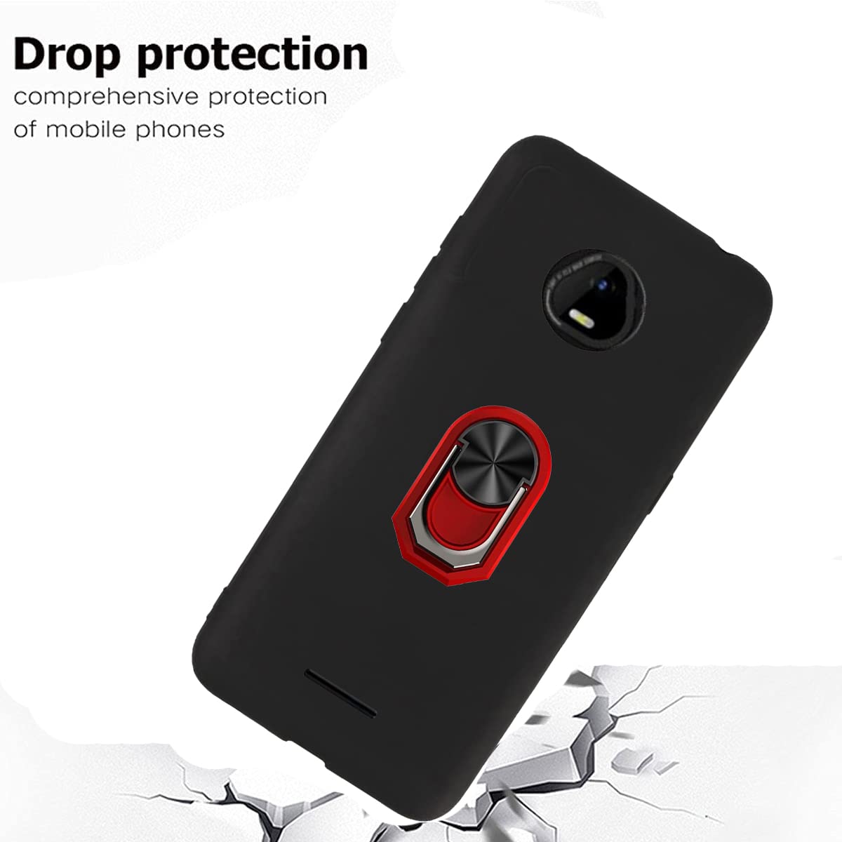 Damondy For Schok Volt Sv55 Case, Schok Volt Sv55 Sv55216 Phone Case,Shock Protective Kickstand 360 Ring Holder Defender Back Ph