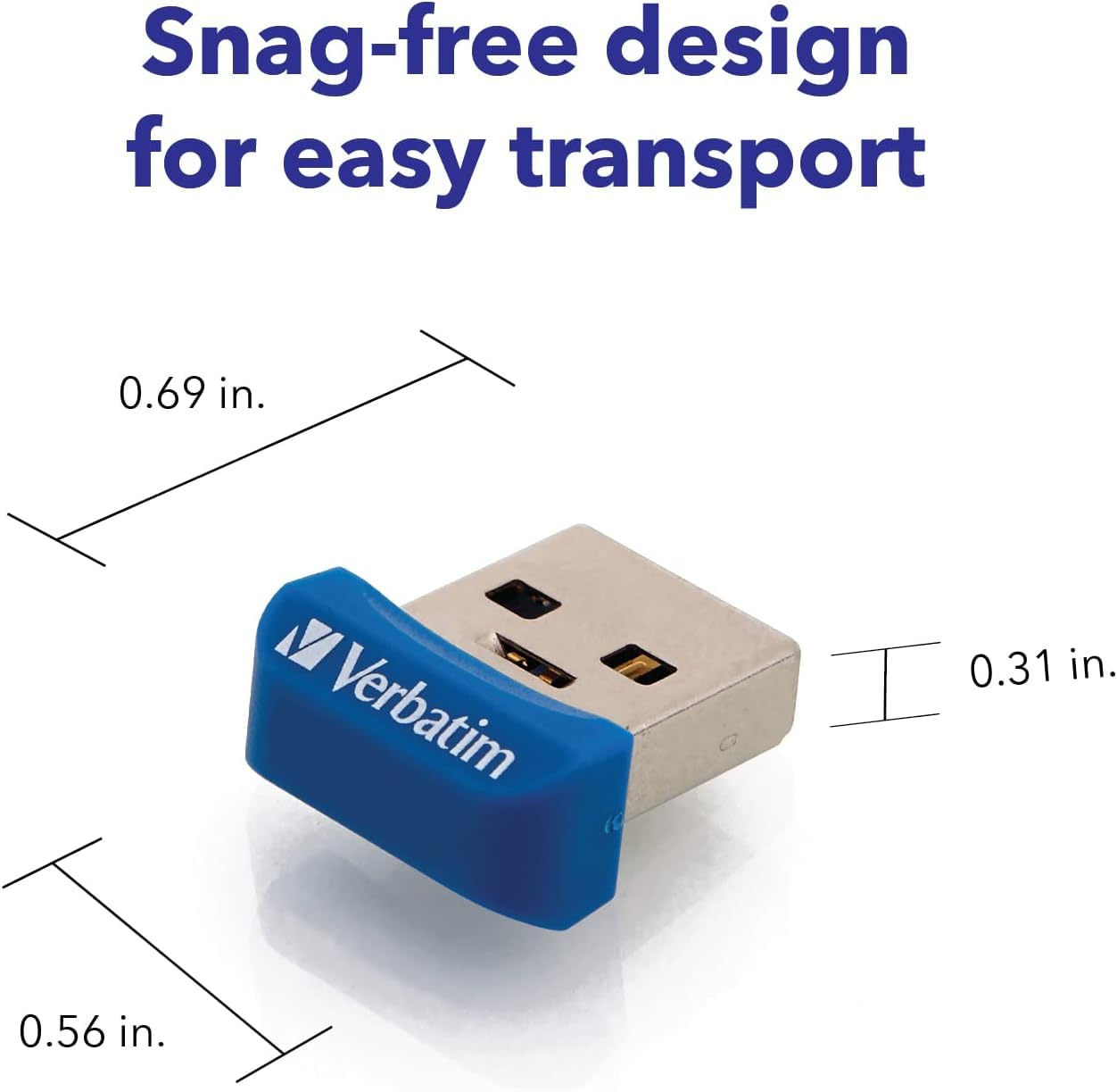 Verbatim 64Gb Store 'N' Stay Nano Usb 3.2 Gen 1 Flash Drive Snag Free Low Profile Thumb Drive With Microban Antimicrobial Produc