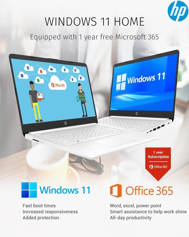 Hp 2024 Newest 14'' Laptop Notebook Thin Light For Students Business, Quad Core Intel N4120, 8Gb Ram, 192Gb (64Gb Emmc+ 128Gb Ca