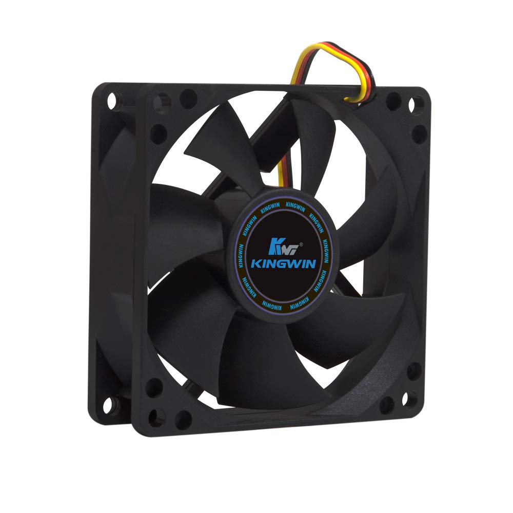 Kingwin 80mm Silent Fan for Computer Cases, Mining Rig, CPU Coolers, Computer Cooling Fan, Long Life Bearing, and Provide Excell