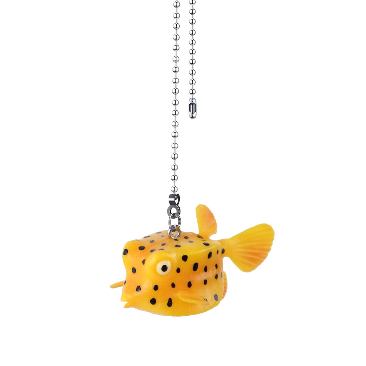 Dotlite Fish Ceiling Fan Pull Chain,12In Cute Yellow Fish Fan String Pulls Charm Extension Decorative,3Mm Diameter Beaded Fan Li