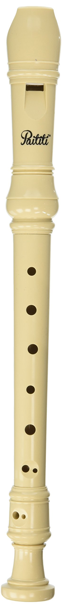 Paititi Soprano Recorder 8 Hole With Cleaning Rod + Carring Bag Creamy Color, Key Of C