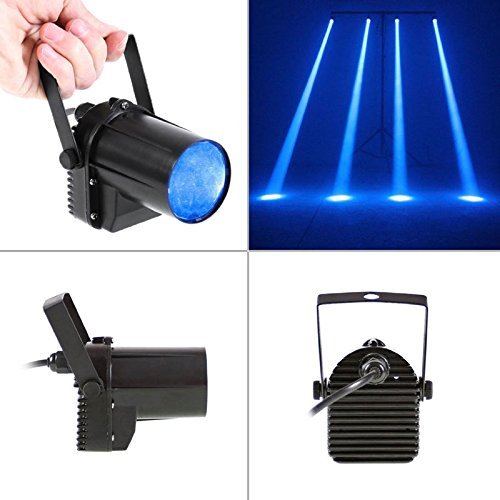 Origlam 3W Blue Led Spotlight, Led Pinspot Light Stage Beam Light, Dj Ball Light For Ktv Bar Party Lighting