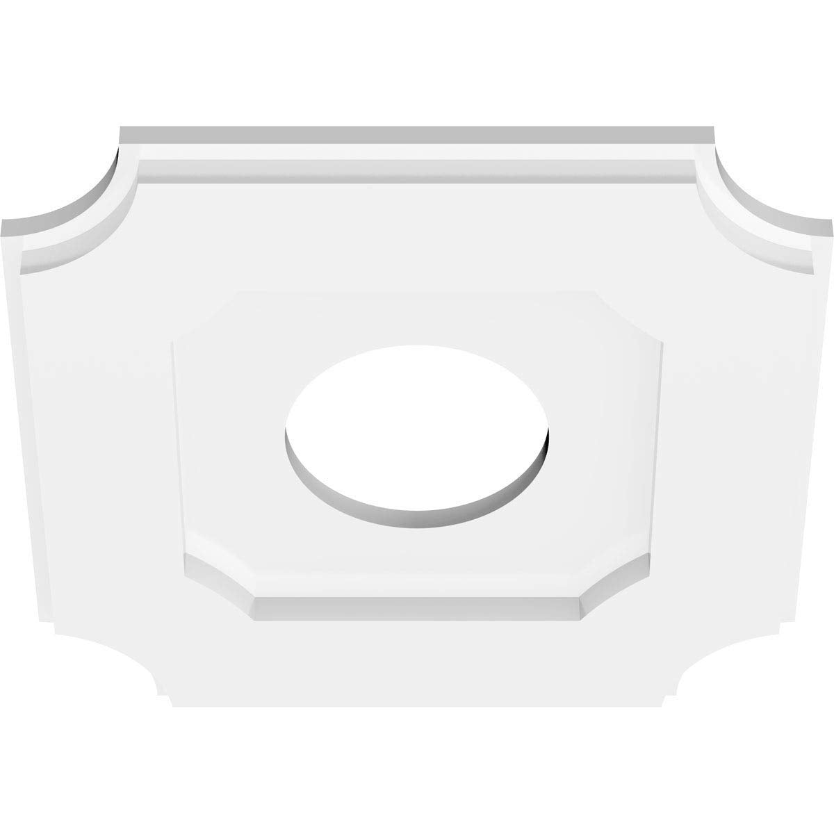 Ekena Millwork Cmp12Le 04000 Locke Architectural Grade Pvc Contemporary Urethane Ceiling Medallions 12''Od X 4''Id X 7''C X 1''P