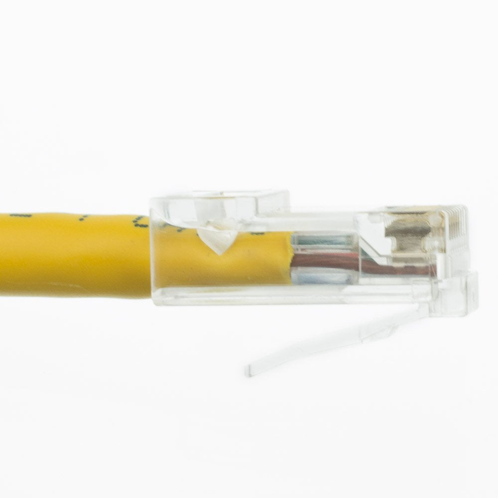 Cablewholesale 5 Foot Cat6 Yellow Ethernet Patch Cable, Bootless, 24Aw ...
