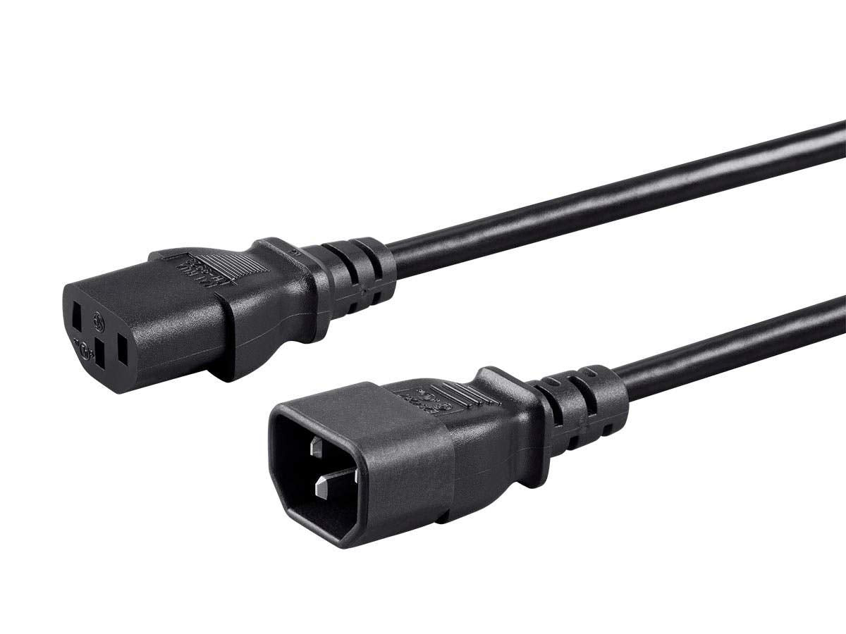 Monoprice 5Ft 16Awg Power Extension Cord Cable With 3 Conductor Pc/Mon_ 13A (Iec