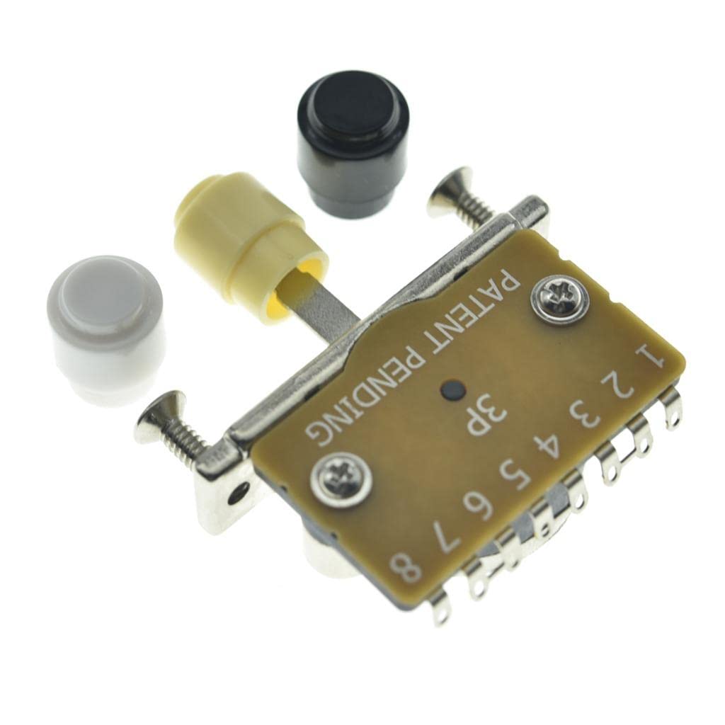 Heavy Duty 3 Way Guitar Pickup Lever Switch Pickup Selector Switch For Strat Tele With 3X Plastic Barrel Tips