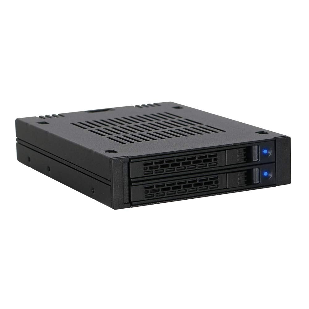 ICY DOCK 2 Bay 2.5 SAS/SATA HDD/SSD Mobile Rack for External 3.5    Bay | ExpressCage MB742SP-B