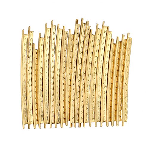 Brass Guitar Fret Wires 20Pcs - 2.0mm Fret Wire Set for Folk Wooden Guitars