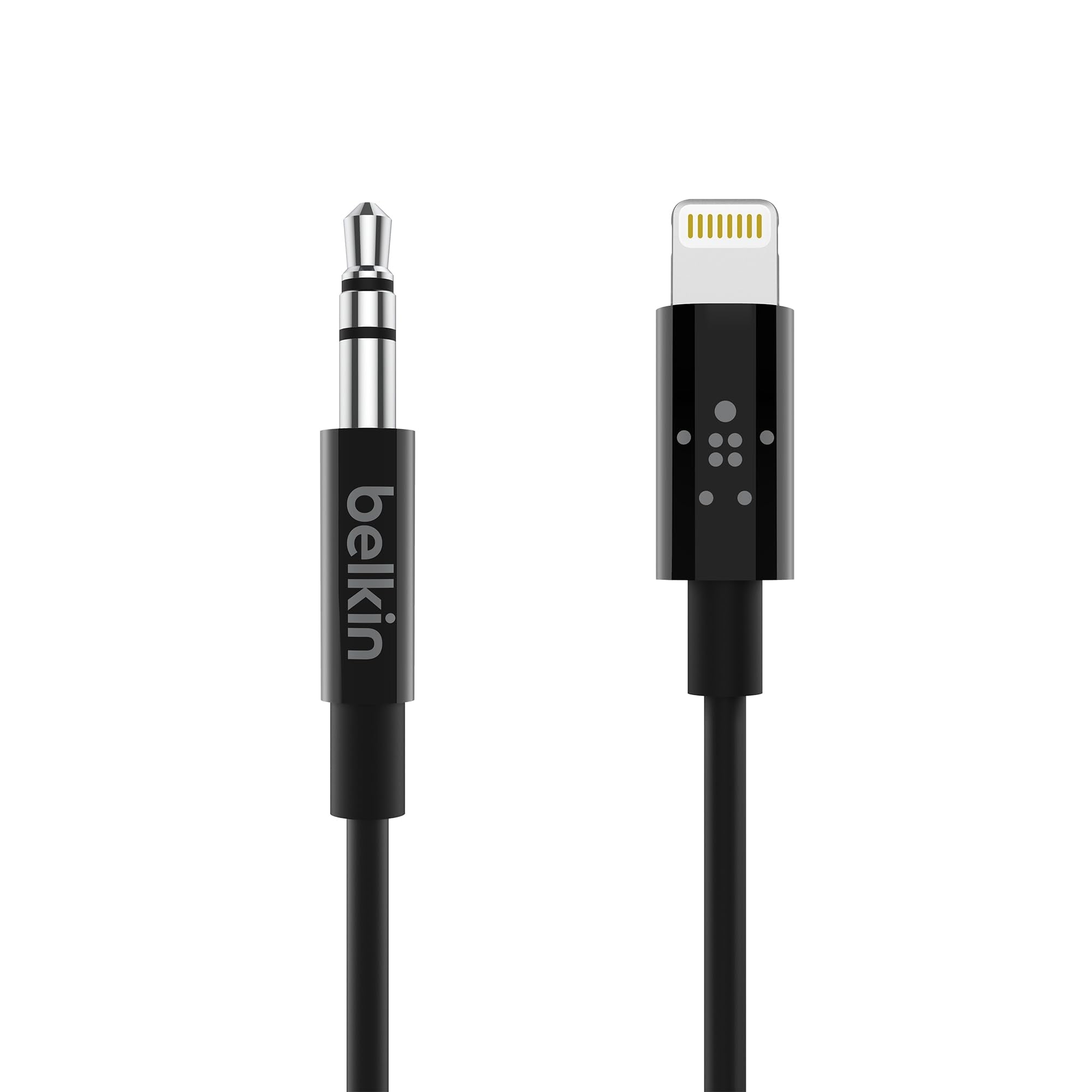 Belkin AV10172bt03 BLK 3.5mm Audio Cable With Lightning Connector, Black, Smartphone