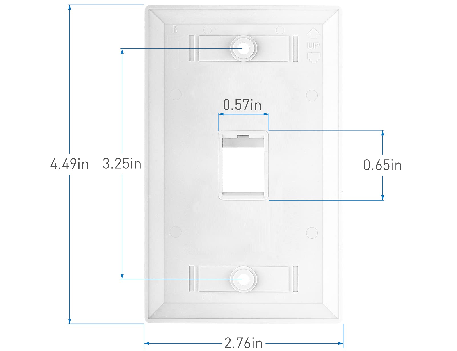 1 Port Keystone Wall Plate 10 Pack Single Gang Face Plate For Rj45 Keystone Jack And Modular Inserts White By Tedgetal