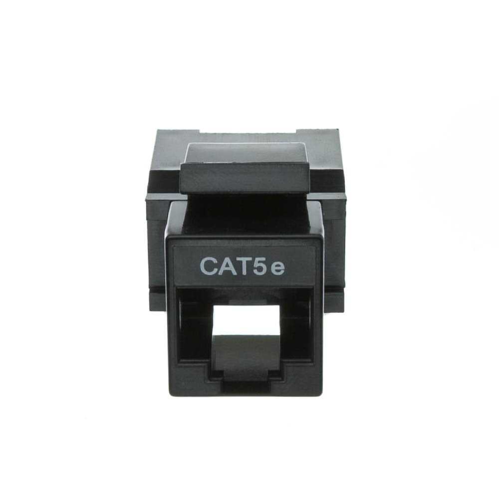 Cablewholesale Cat5E Keystone Jack, Toolless Rj45 Female (Utp) To 110 Punch Down Connector, Black