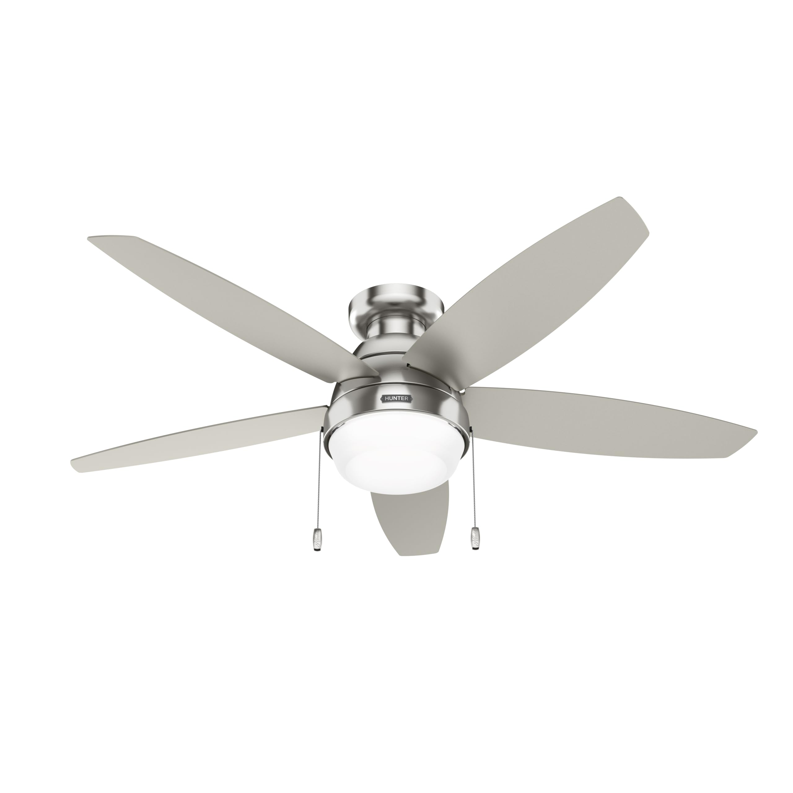 Hunter 52 inch Indoor Ceiling Fan with LED Light - Ceiling Fan with Pull Chain, For Bedroom, Living Room, or Kitchen, Low Profil