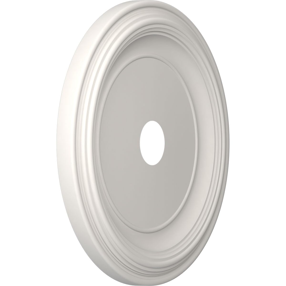 22Od X 3 1/2Id X 1 1/2P Traditional Thermoformed Pvc Ceiling Medallion (Fits Canopies Up To 13 1/2), Ultracover Satin Blossom Wh