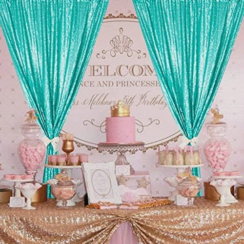 Partisout Sequin Backdrop Glitter Backdrop Sequin Backdrop Curtain 2 Panels 4Ftx8Ft Blackout Curtains Photo Backdrop For Graduat
