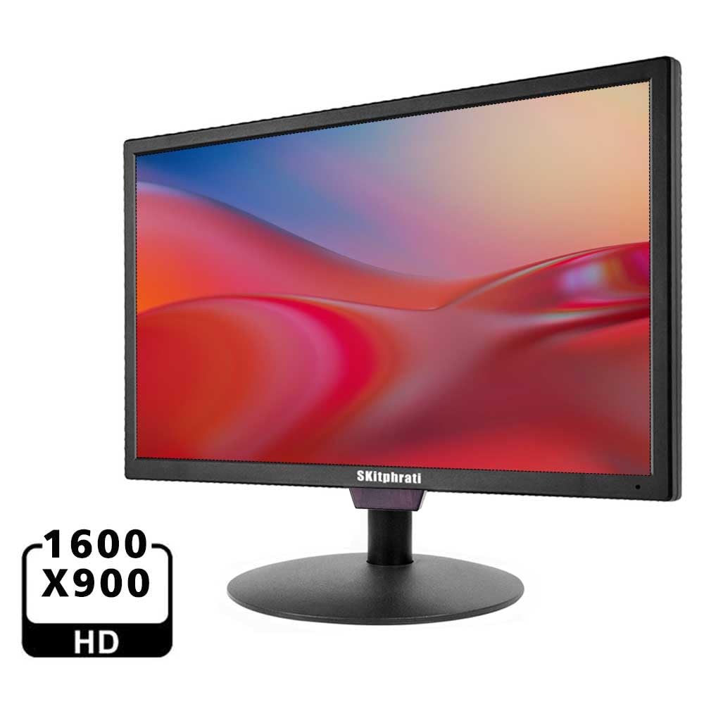 Skitphrati 20 Inch Pc Monitor, 1600X900 Screen Desktop Monitor With Hdmi Vga Bnc Av Ports, Vesa Mounting, Led Monitor For Pc, La