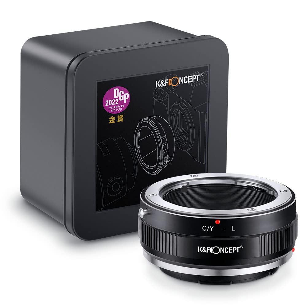 K&F Concept Lens Mount Adapter C/Y L Manual Focus Compatible With Contax/Yashica (C/Y) Lens To L Mount Camera Body