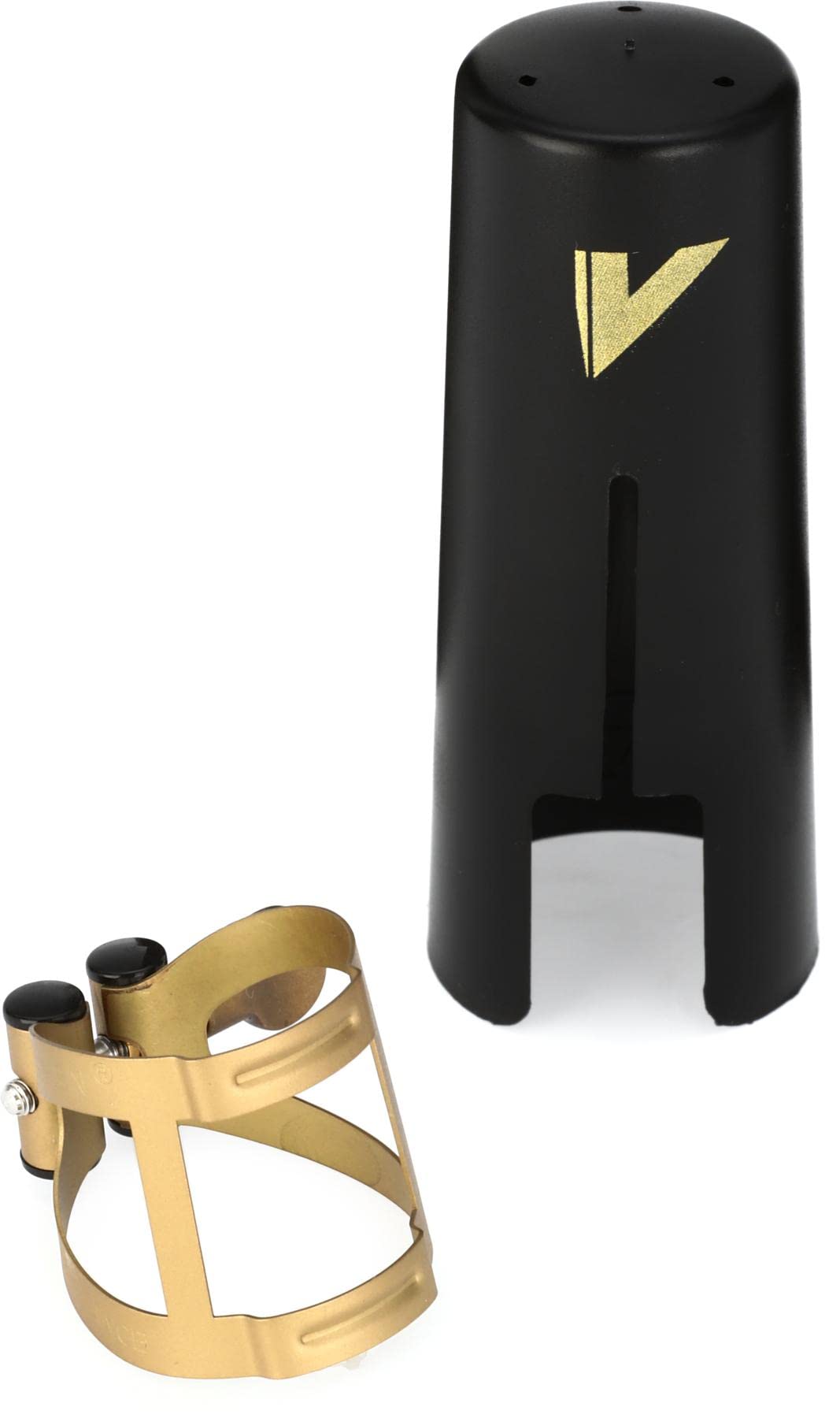 Vandoren LC57AP M/O Ligature and Plastic Cap for Alto Saxophone; Aged Gold Finish