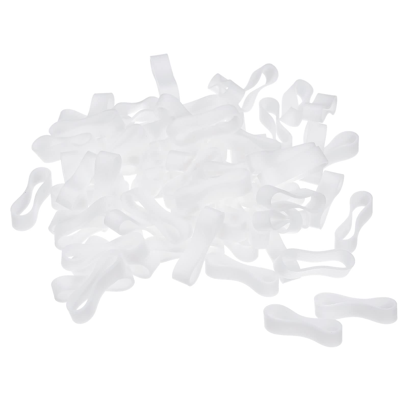 Meccanixity Silicone Rubber Bands Rings 100Pcs Non Slip 15Mm Dia 0.7Mm Thick 5Mm Width For Wire Cord Cable Wrapping, Bundle