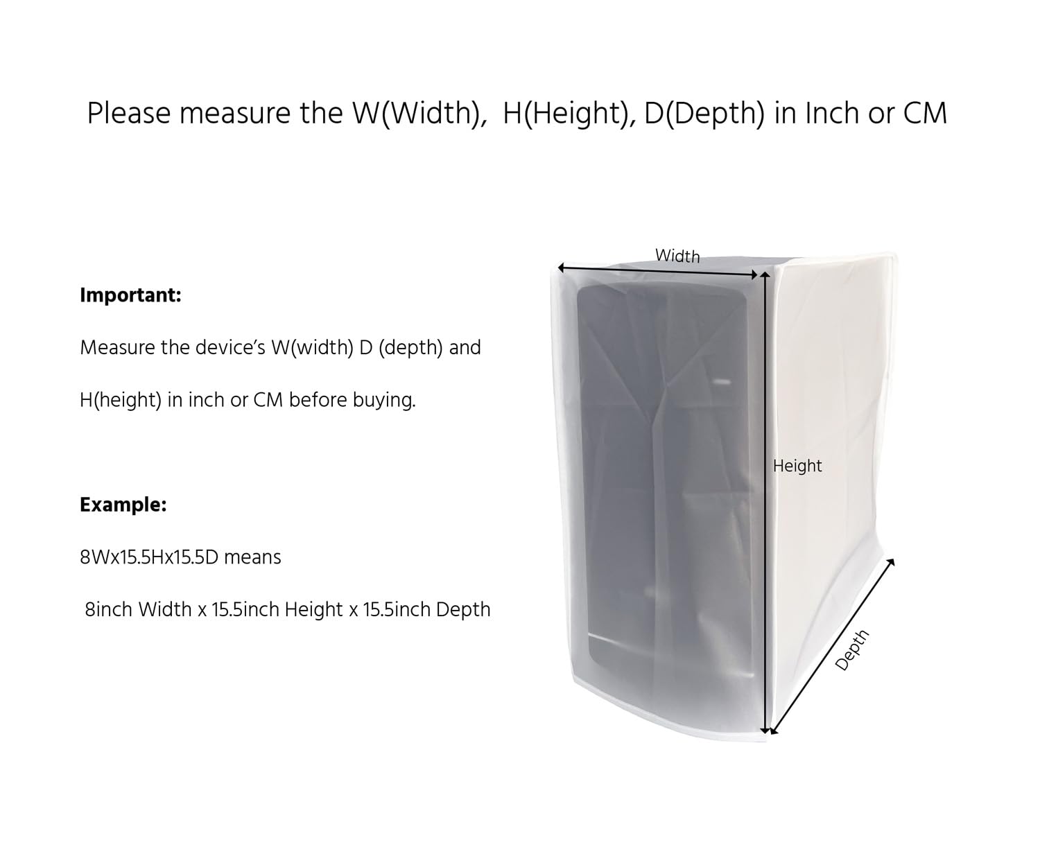 Cpu Dust Cover, Cpu Computer Desktop Pc Mid Tower Case, Covers Pc Case (4.5W X11H X14D)