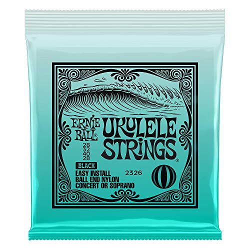 Ernie Ball Ukulele Ball End Nylon Strings, Black (P02326)