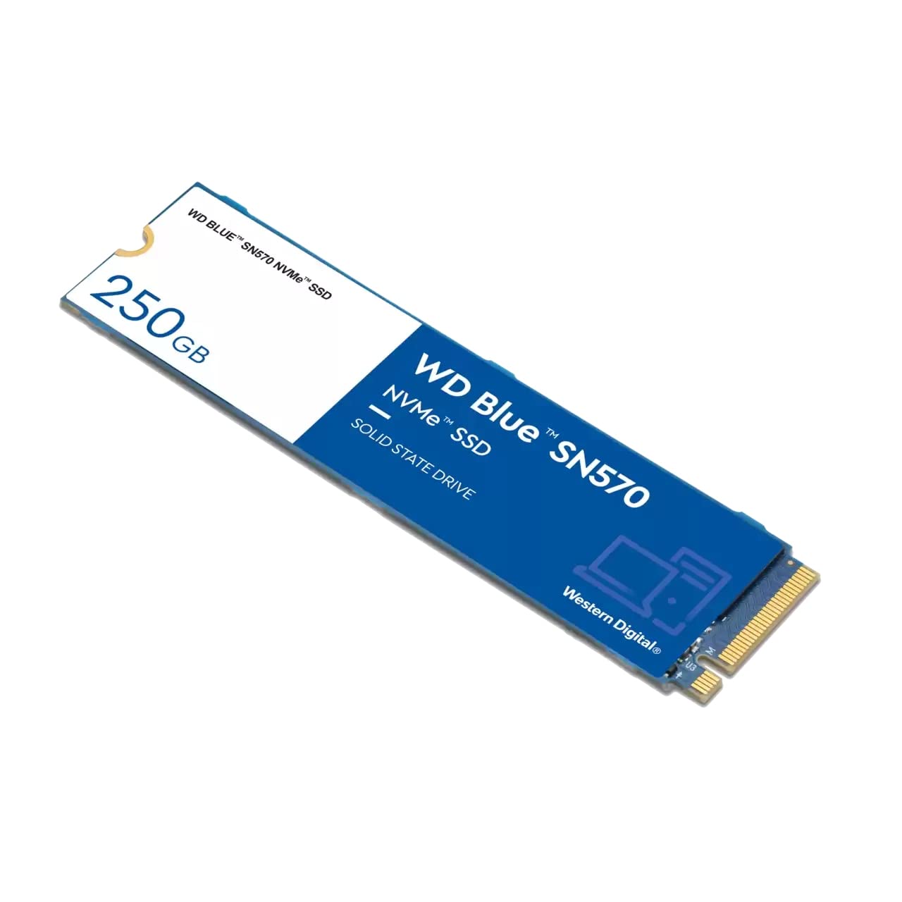 Western Digital 250Gb Wd Blue Sn570 Nvme Internal Solid State Drive Ssd - Gen3 X4 Pcie 8Gb/S, M.2 2280, Up To 3,300 Mb/S - Wds25