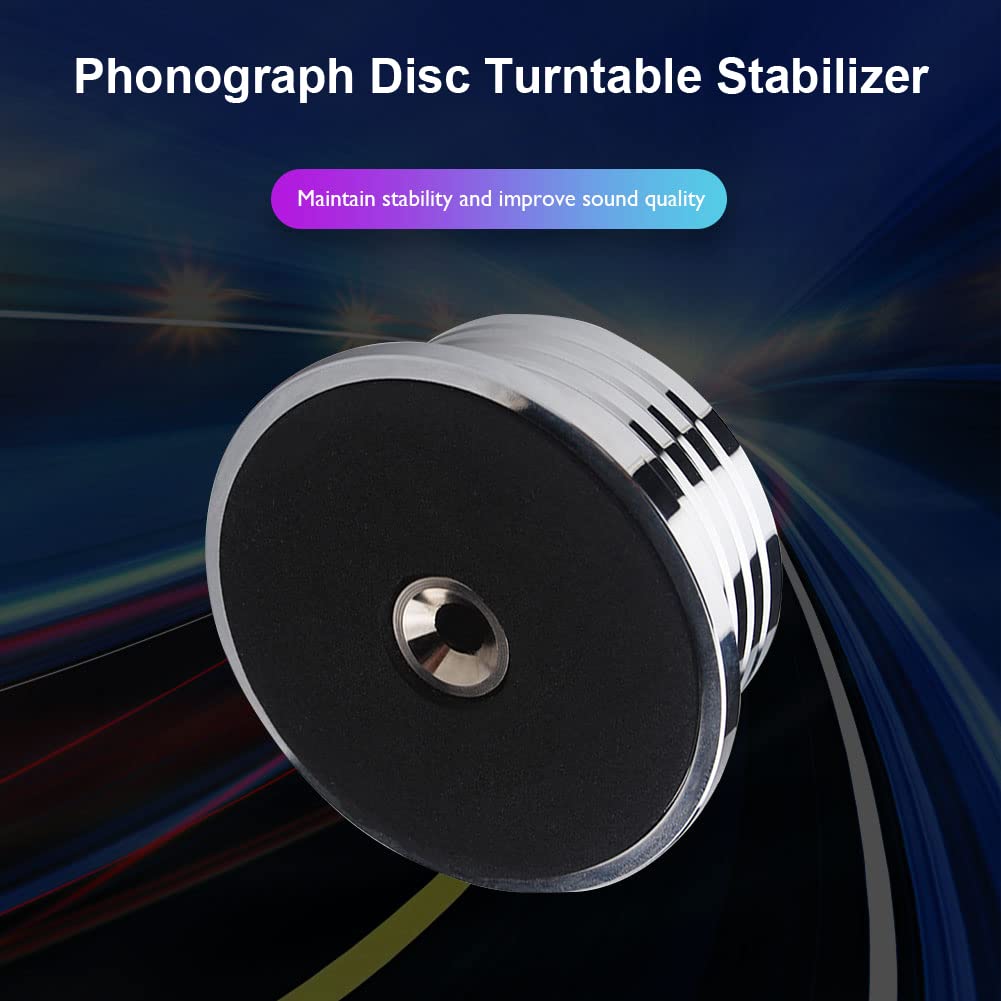 Viborg Lp528S Record Weight Stabilizer Turntable Level Strobe Making 3 In 1, 280G (9.9 Oz) Lp Vinyl Clamp With Bubble Leveling (