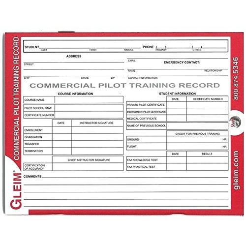 Gleim Commercial Pilot Training Record