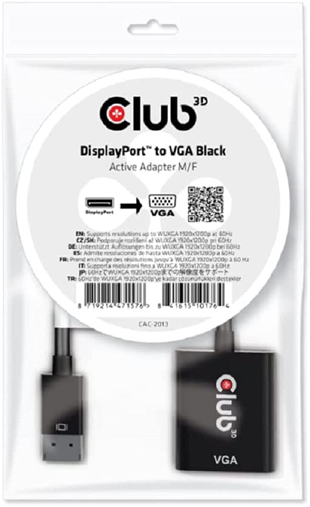 Club 3D DisplayPort to VGA Active Adapter M/B