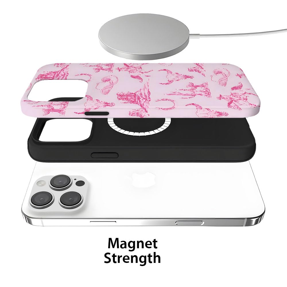 Tnxee Case Compatible With Iphone 15 Pro,Compatible With Magsafe,Fall Prevention Hybrid 2-Layer Hard Shell Cases For Girls Boys,