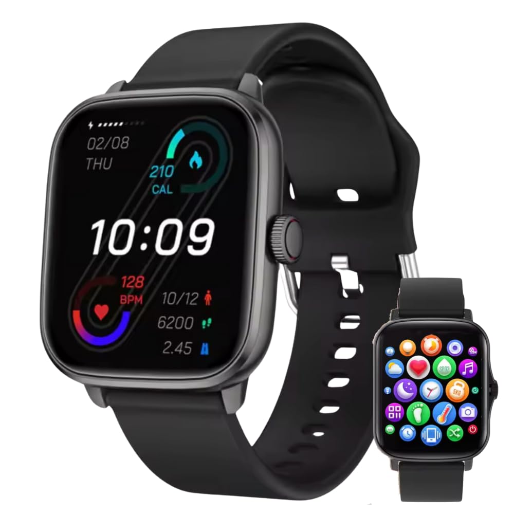 Myotec Smart Watch, 1.96'' For Men Women (Answer/Make Call), Fitness Tracker With 100+ Sport Modes, Ip68 Waterproof, Heart Rate/