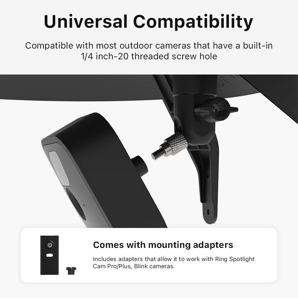 Holicfun Outdoor Security Camera Weather Resistant Shield Cover Wall Mount, Universally Compatible With Blink, Ring, Wyze, Eufy,