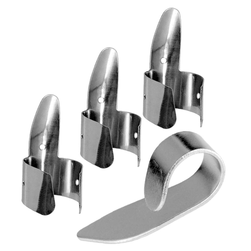 Atorse 3 Finger Picks + 1 Thumb Pick Metal Plectrum For Guitar Ukulele Parts