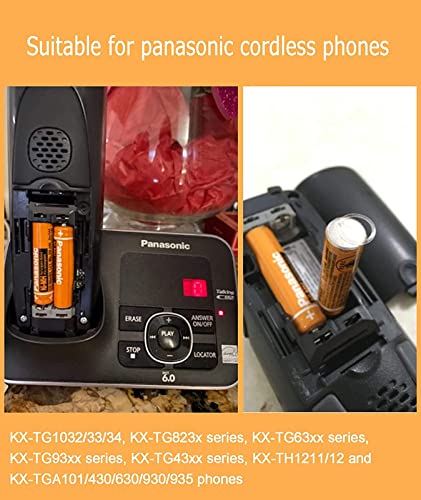 Eocik 12 Pack Hhr 55Aaabu Ni Mh Rechargeable Battery For Panasonic 1.2V 550Mah Aaa Battery For Cordless Phones