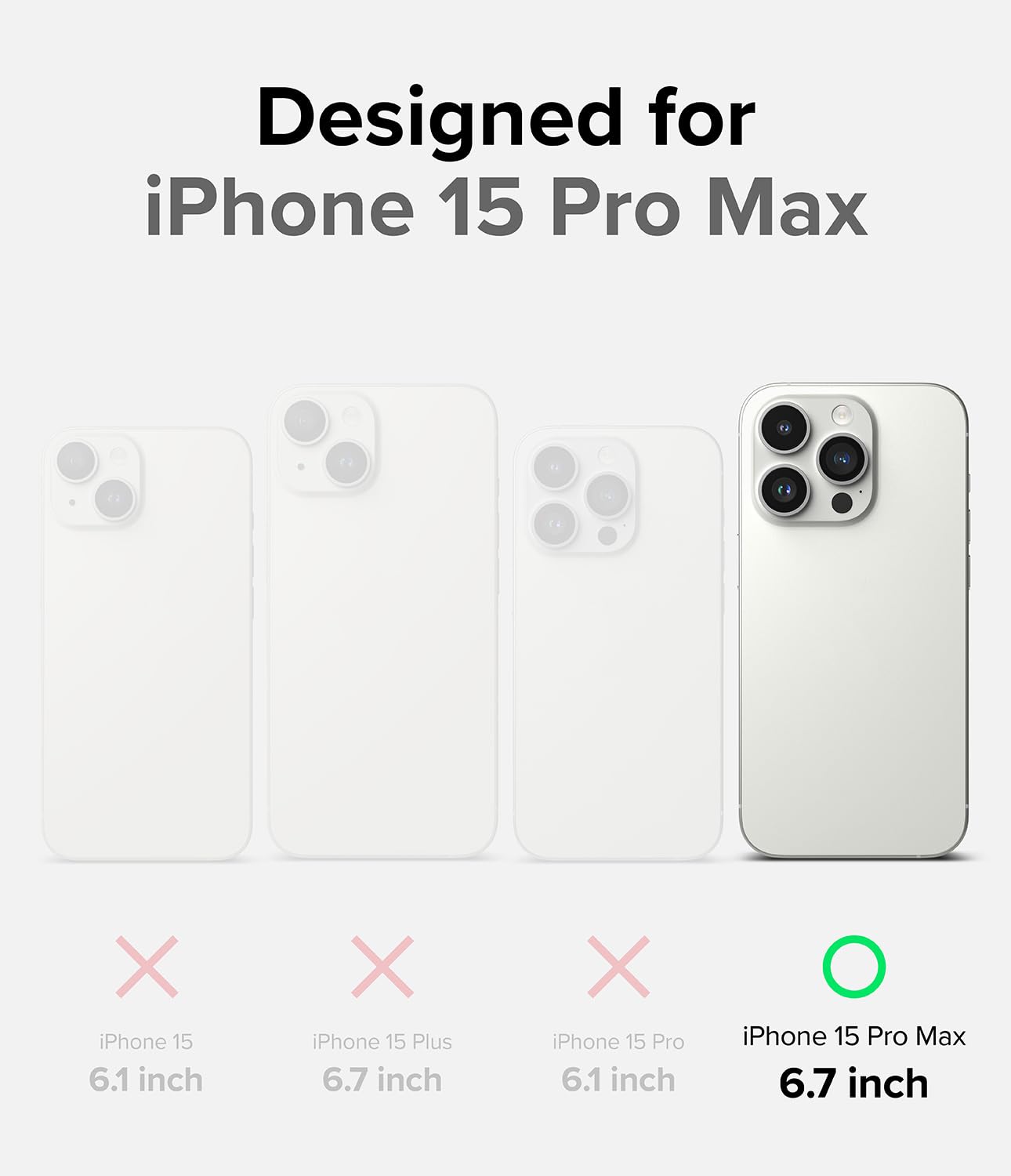 Ringke Fusion X Precise Cutouts For Camera Lenses] Compatible With Iphone 15 Pro Max Case, Augmented Bumper Military Design Hard