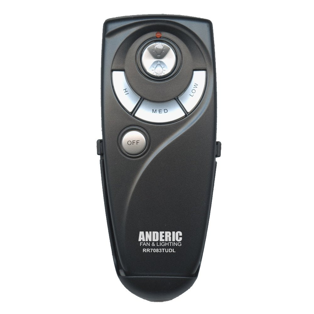 Anderic Uc7083T For 3 Speed Ceiling Fans   Remote Control With Wall Mount Only (Receiver Not Included)   Black (With Up Light Ke