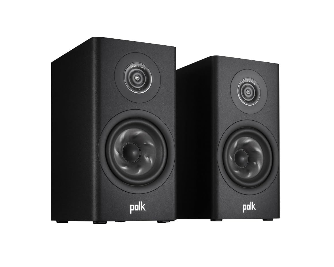 Polk Reserve R100 Small Bookshelf Speaker for Dynamic, Detailed Home Theater Audio, 1 Pinnacle Ring Tweeter & 5.25 Turbine Cone 