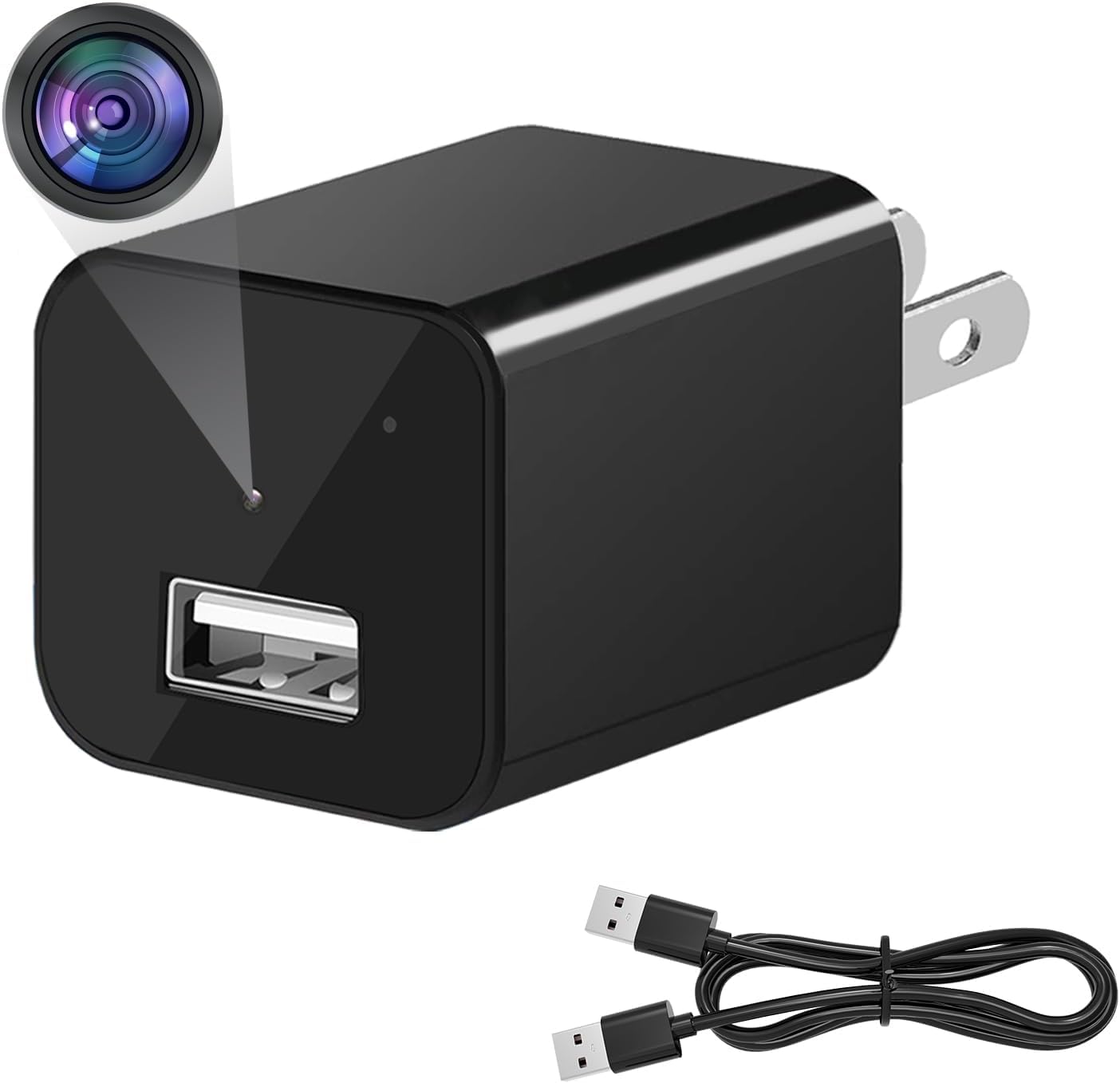 AiLuce Small Camera USB Charger Nanny Cam Spy Camera Hidden Camera for Home