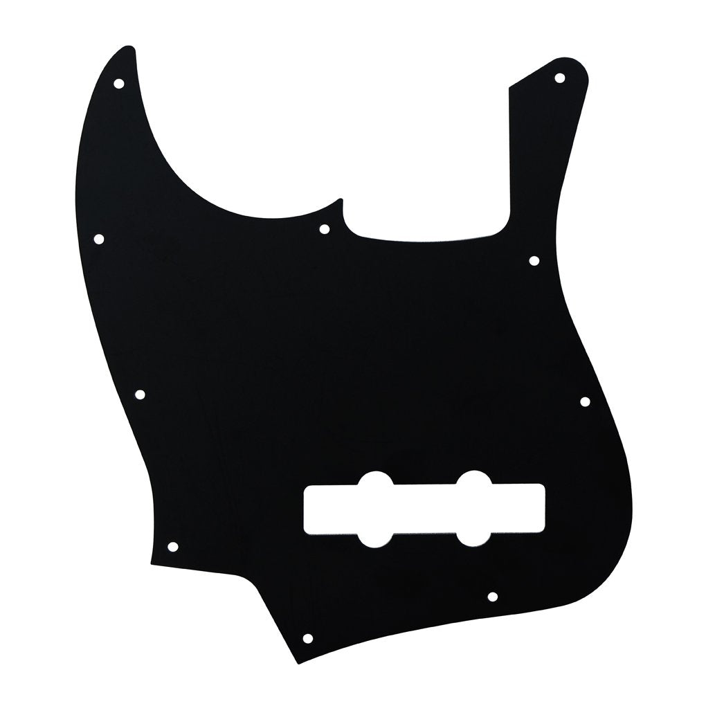 Fleor 10 Hole J Bass Pickguard Scratch Plate Pick Guards For 4 Strings American/Mexican Standard J Bass Part, 4Ply Black Pearl