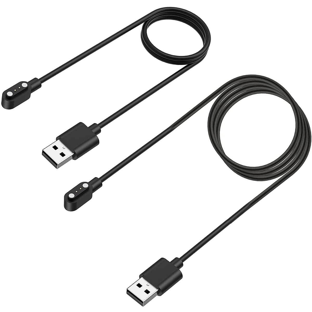 Qunions Charger For Wyze Watch, 2Pcs Replacement Usb Charging Cable For Wyze Smart Watch 44Mm 47Mm (3.3 Feet +2.2 Feet)