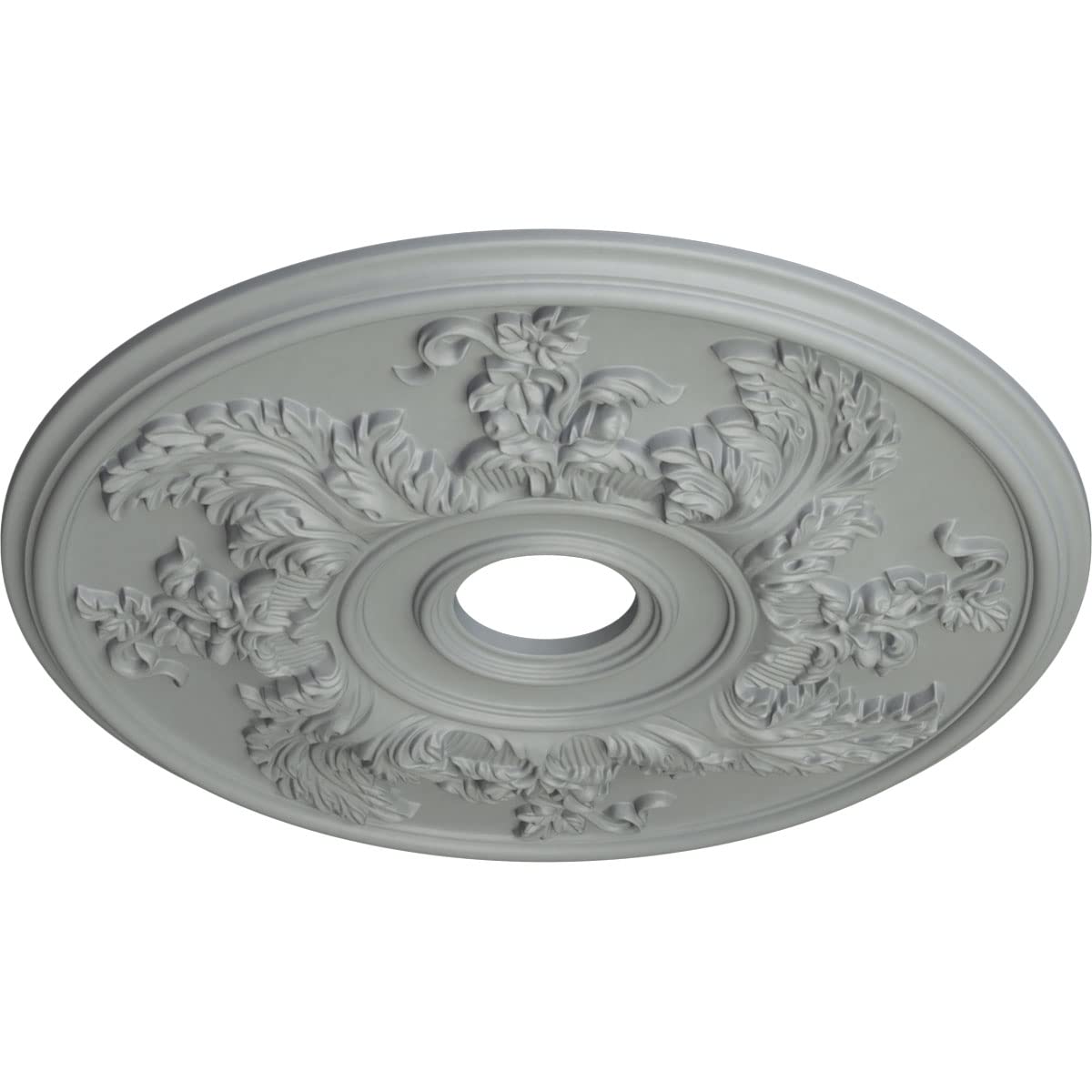 Ekena Millwork Cm23Ac Acanthus Twist Ceiling Medallion, 23 5/8''Od X 4 5/8''Id X 1 7/8''P, Factory Primed