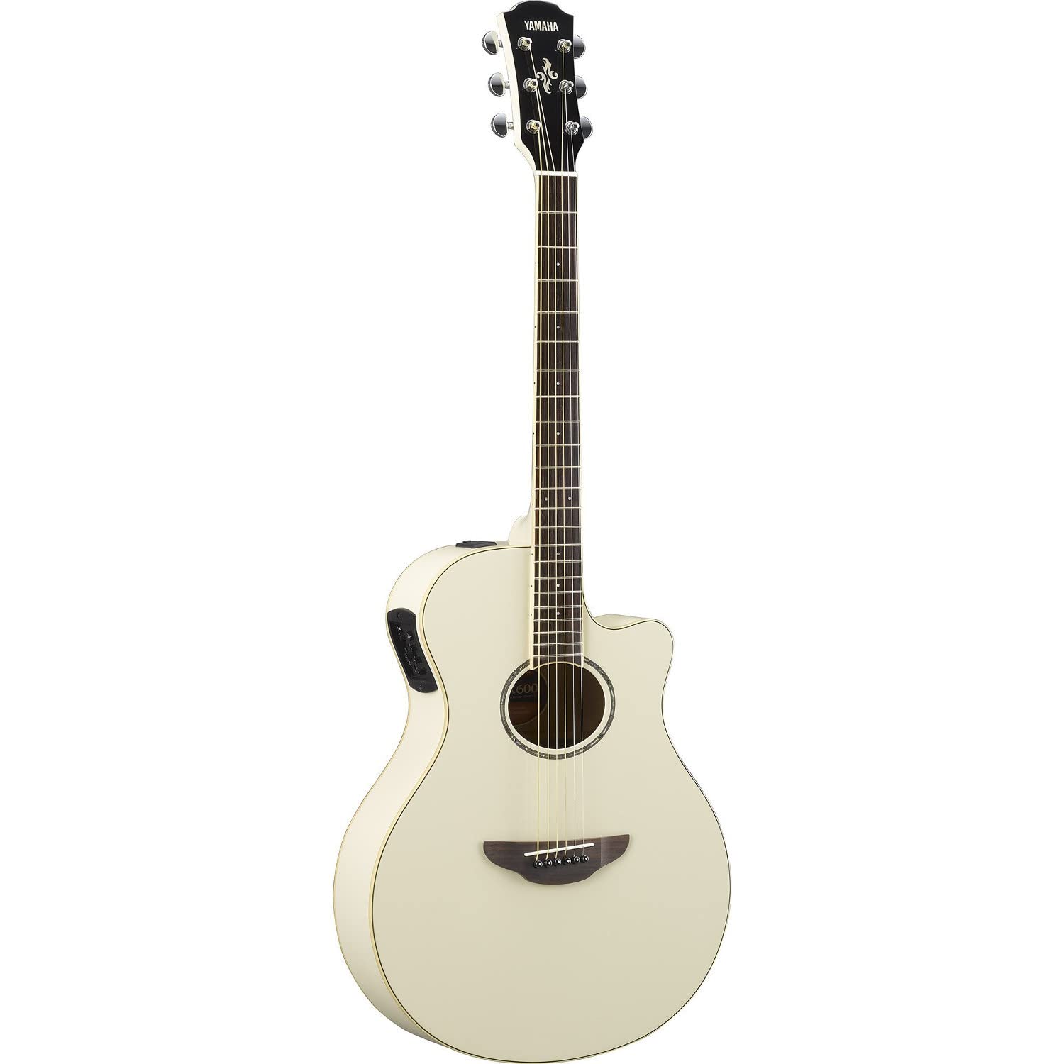 Yamaha APX600 VW Thin Body Acoustic-Electric Guitar, Vintage White