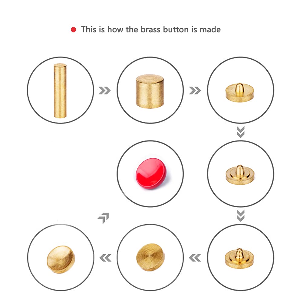 Vko Red Metal Soft Shutter Release Button,Delicate Camera Shutter Button 11Mm Concave Surface(2 Pack)