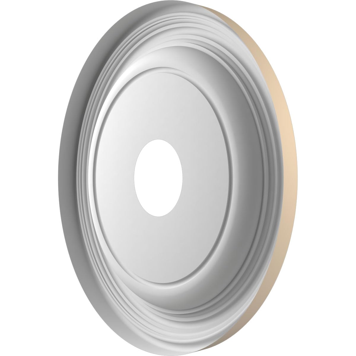 Ekena Millwork 16Od X 3 1/2Id X 1 3/8P Traditional Thermoformed Pvc Ceiling Medallion (Fits Canopies Up To 9 1/2), Ultracover Sa