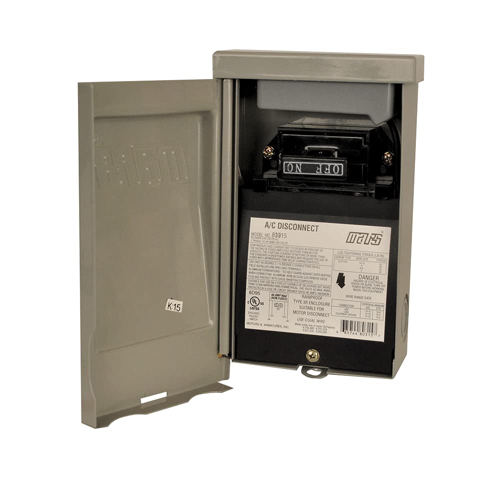 Mars  83915   60A Non Fused A/C Disconnect W/ Side Open, Internal Surge Protector (240V)