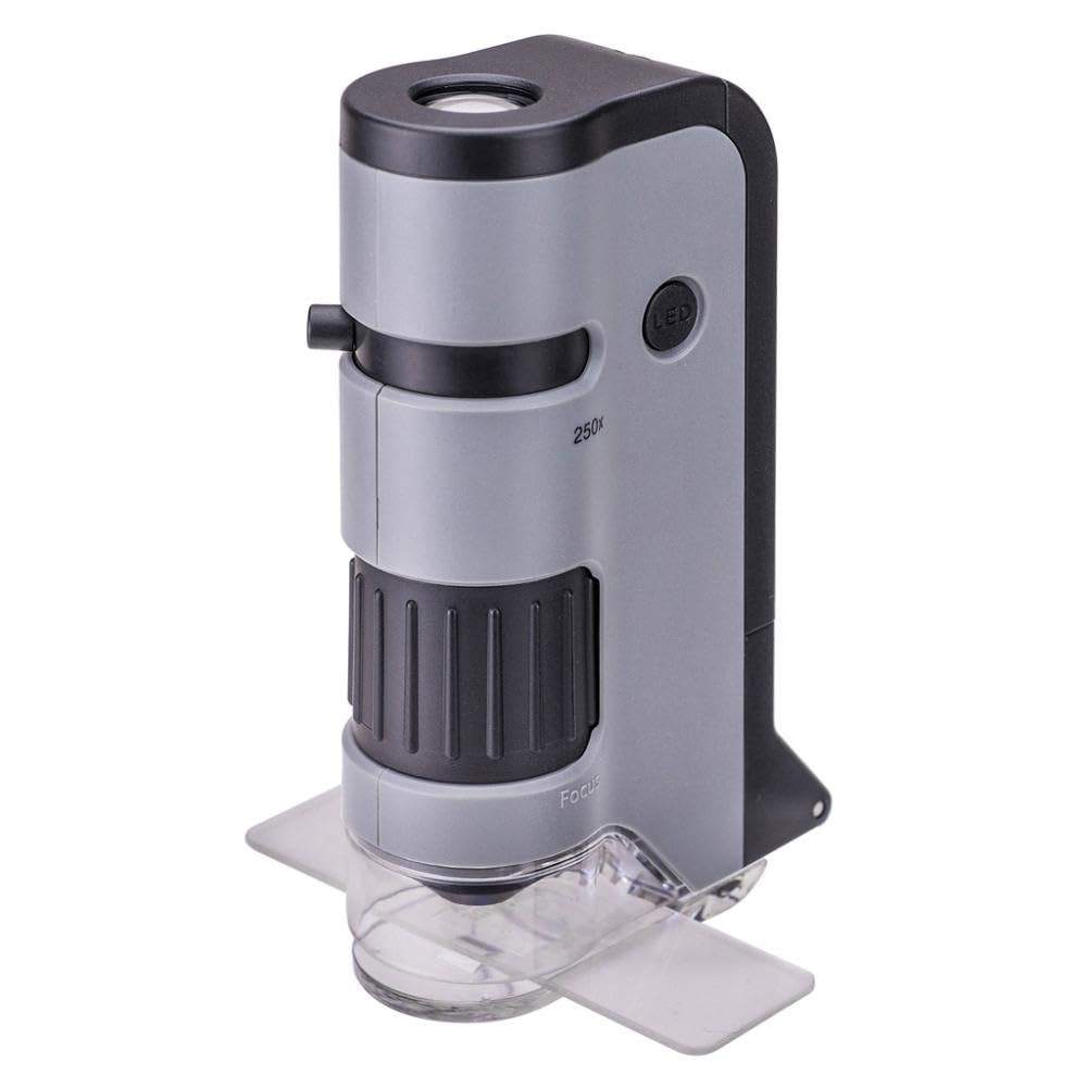 Carson Microflip 100X-250X, Led Uv Pocket Microscope With Smartphone Clip, Stem Education (Mp-250)