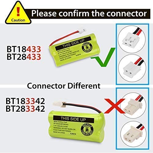 Qtkj Bt184342 Bt18433 Bt284342 Bt28433 Bt 1011 Bt 1018 Bt 1022 Cordless Phone Battery For Vtech Cs6209 Cs6219 Cs6229 Ds6322 Ds61